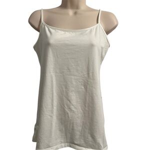 LOFT WHITE CAMI ADJUSTABLE STRAP EUC